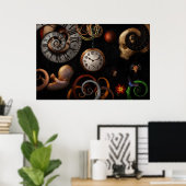 Poster Steampunk - Abstrait - Le début et la fin (Bureau à domicile)