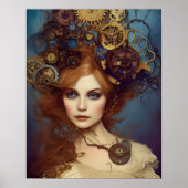 Poster Steampunk Alice Imaginaire remarquable Portrait (Devant)