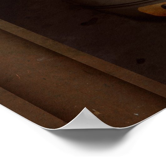 Poster Steampunk - Alphabet - M est pour Moustache (Coin)