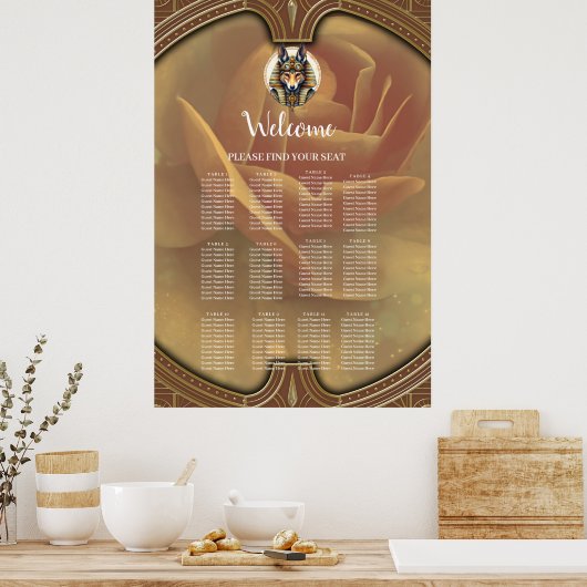 Poster Steampunk Anubis Fox Portrait (Cuisine)