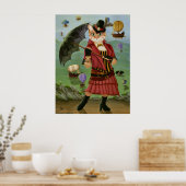 Poster Steampunk Chat Victorien Portrait Art Gothique Imp (Cuisine)