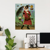 Poster Steampunk Chat Victorien Portrait Art Gothique Imp (Bureau à domicile)