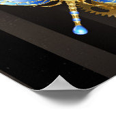 Poster Steampunk Clock with Mechanical Dragonfly (Coin)