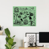 Poster Steampunk College Numéro 2 (Bureau à domicile)