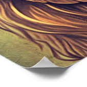 Poster Steampunk Couleur Gradient Lion Rustique (Coin)