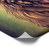 Poster Steampunk Couleur Gradient Lion Rustique (Coin)