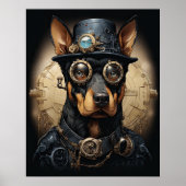 POSTER STEAMPUNK DOBERMAN (Devant)