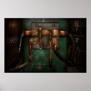 Poster Steampunk - Électrique - Actionnez l'interrupteur