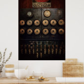 Poster Steampunk - Électrique - Centre de puissance (Cuisine)