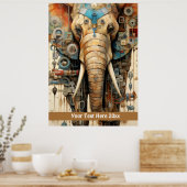 Poster Steampunk éléphant (Cuisine)