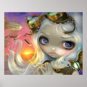 Poster Steampunk Fairy Windswept ART IMPRIMER