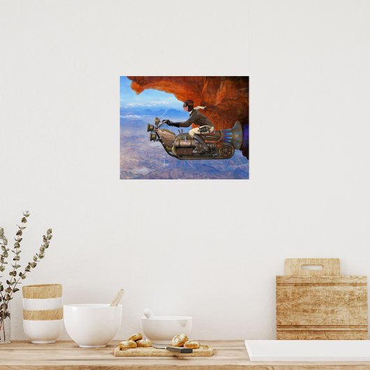 Poster Steampunk Flying Machine (Cuisine)