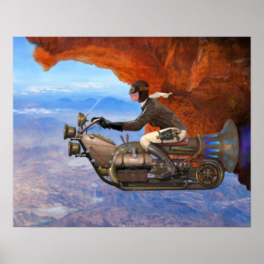 Poster Steampunk Flying Machine (Devant)