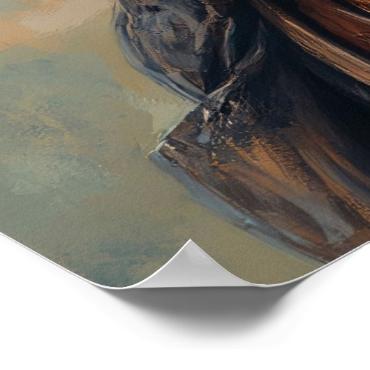 Poster Steampunk German Shepherd Dog in Top Hat (Coin)