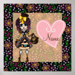 Poster Steampunk Gothic Lolita - cadeaux girly