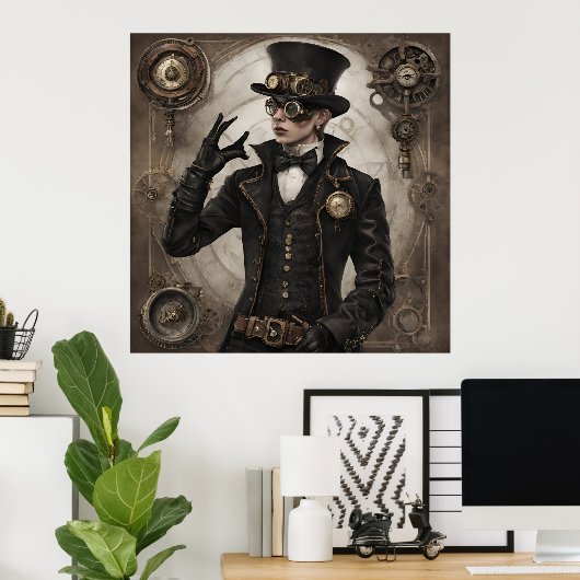 Poster Steampunk gothique (Bureau à domicile)