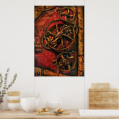 Poster Steampunk - Horloge (Cuisine)