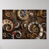 Poster Steampunk - Horloge - Time Machine (Devant)
