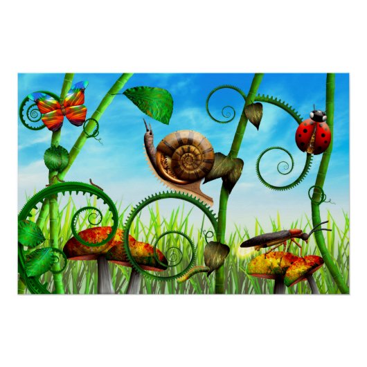 Poster Steampunk - Insectes - L'évolution prend du temps (Devant)