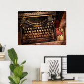 Poster Steampunk - Juste une machine à écrire ordinaire (Bureau à domicile)