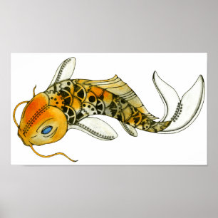 Poster Steampunk Koi