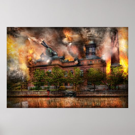 Poster Steampunk - La guerre a commencé (Devant)