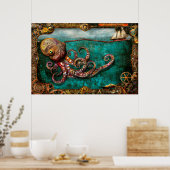 Poster Steampunk - Le conte du Kraken (Cuisine)