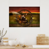 Poster Steampunk - Le monocycle du gentleman (Cuisine)
