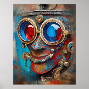 Poster Steampunk Le Portrait De L'Homme Tin