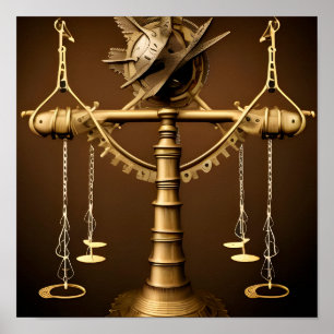 Poster Steampunk Libra