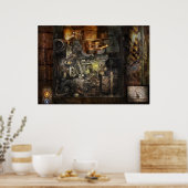 Poster Steampunk - L'ordinateur de la tourelle (Cuisine)