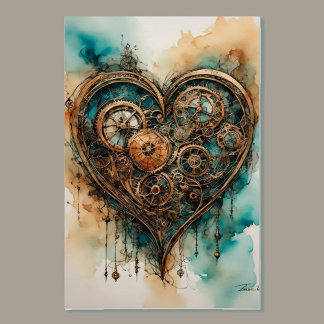 Poster Steampunk Love Valentine