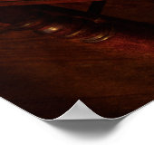 Poster Steampunk - Machine à écrire - Le messager secret (Coin)