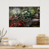 Poster Steampunk - Machine - Transport du futur (Cuisine)