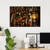 Poster Steampunk - Mécanica (Bureau à domicile)