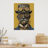 Poster Steampunk Mechanical Gentleman (Cuisine)