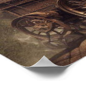 Poster Steampunk Monument américain Mont Rushmore SD (Coin)