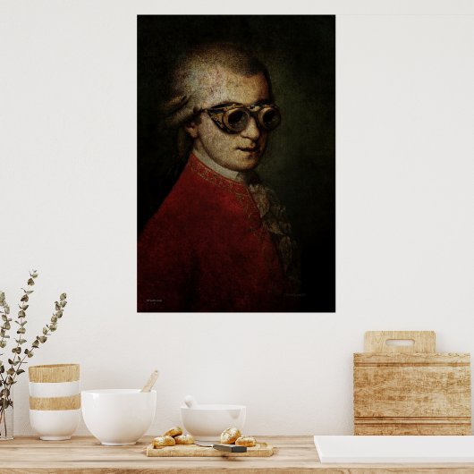 Poster Steampunk Mozart (Cuisine)