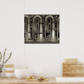 Poster Steampunk Music Factory (Cuisine)