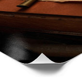 Poster Steampunk Olde Worlde Carte et bureau (Coin)