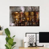 Poster Steampunk - Plomberie - Distition (Bureau à domicile)