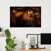 Poster Steampunk - Plomberie - La maison d'un chauffeur (Bureau à domicile)