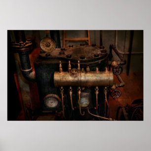 Poster Steampunk - Plomberie - La matrice de soupapes