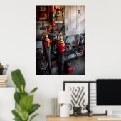 Poster Steampunk - Plomberie - Tourner la vanne (Bureau à domicile)
