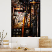 Poster Steampunk - plomberie - tuyaux (Cuisine)