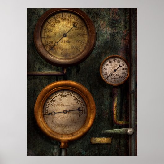 Poster Steampunk - Plumbing - Gaging success (Devant)