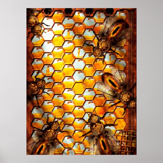 Poster Steampunk - Rucher - La ruche (Devant)