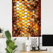 Poster Steampunk - Rucher - La ruche (Bureau à domicile)