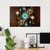 Poster Steampunk Rusty Background (Bureau à domicile)