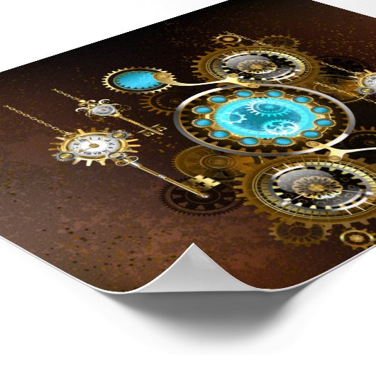 Poster Steampunk Rusty Background (Coin)